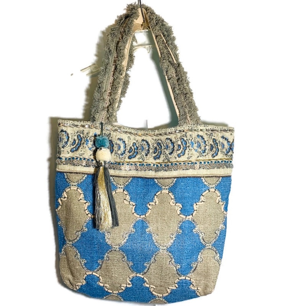 Ruby Yaya Boho Blue Fabric Tote
